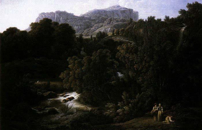 Joseph Anton Koch Mountain Scene oil painting image